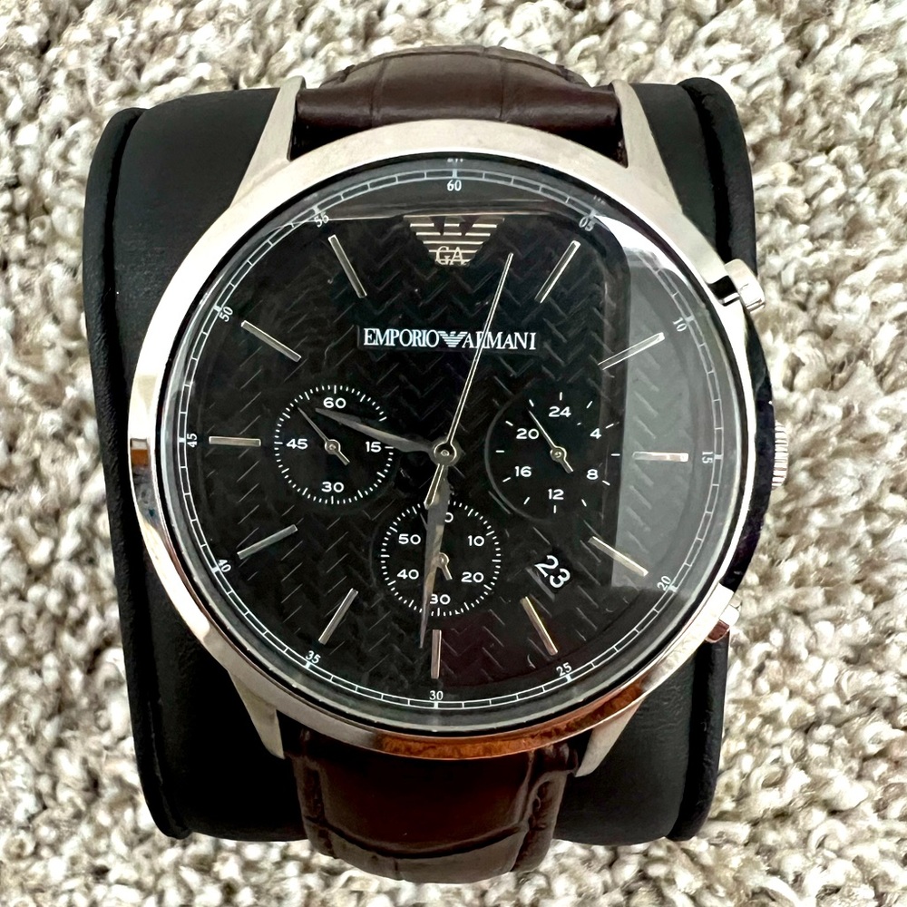 Men’s authentic Armani watch - lightly worn like new!